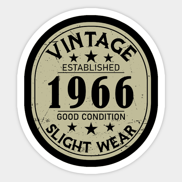 Established 1966 Good Condition Slight Wear - Vintage Sticker by Stacy Peters Art